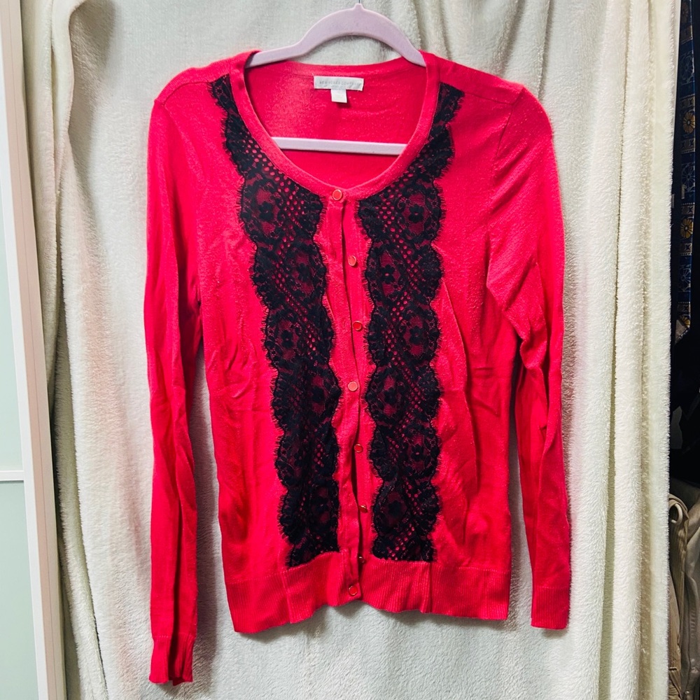 Pink and black cardigan